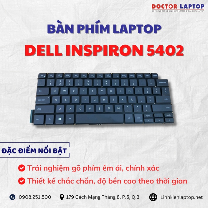 Cung cap thay ban phim laptop Dell Inspiron 5402 chinh hang gia tot nhat