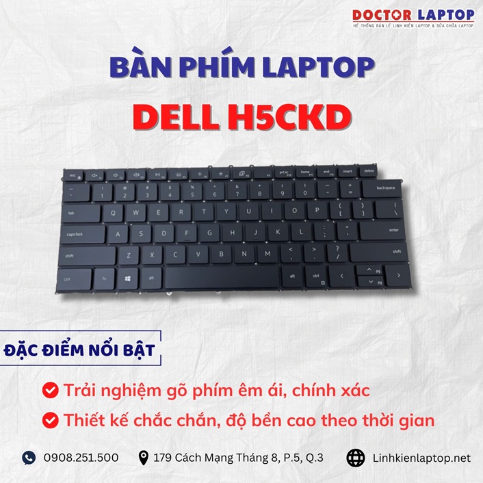 Cung cap thay ban phim laptop Dell H5CKD chinh hang gia tot nhat