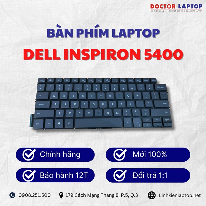 Gioi thieu ve ban phim laptop Dell Inspiron 5400