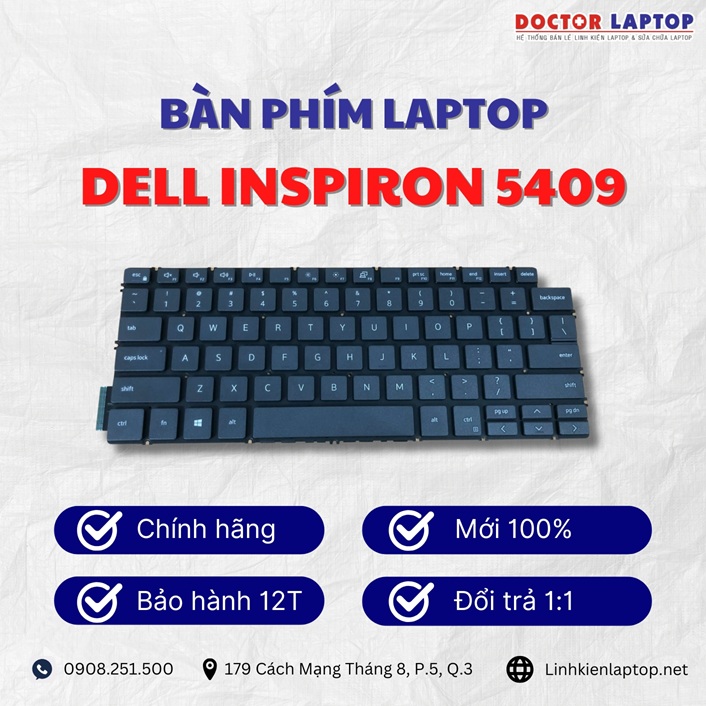 Gioi thieu ve ban phim laptop Dell Inspiron 5409