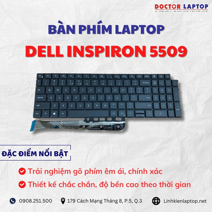Cung cap thay ban phim laptop Dell Inspiron 5509 chinh hang gia tot nhat