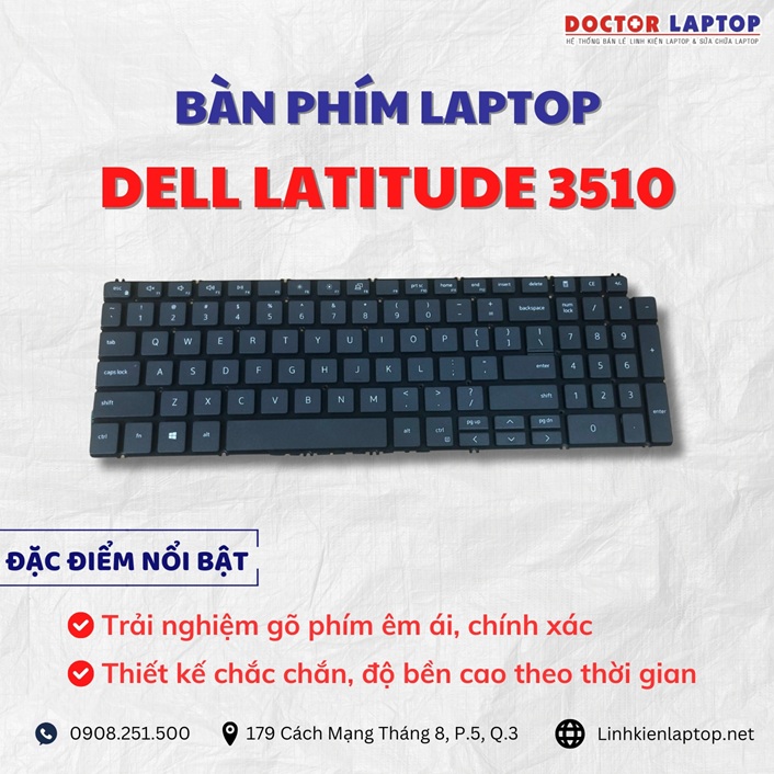 Cung cap thay ban phim laptop Dell Latitude 3510 chinh hang gia tot nhat