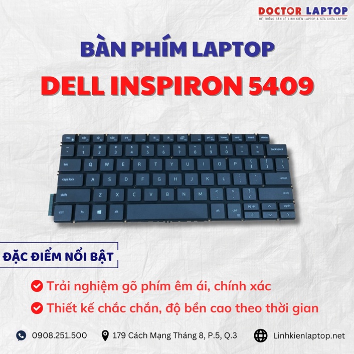 Cung cap thay ban phim laptop Dell Inspiron 5409 chinh hang gia tot nhat