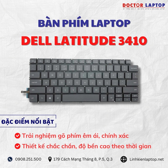 Cung cap thay ban phim laptop Dell Latitude 3410 chinh hang gia tot nhat