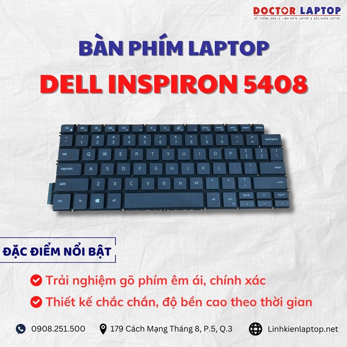 Cung cap thay ban phim laptop Dell Inspiron 5408 chinh hang gia tot nhat