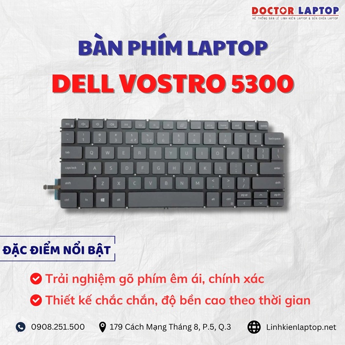 Cung cap thay ban phim laptop Dell Vostro 5300 chinh hang gia tot nhat
