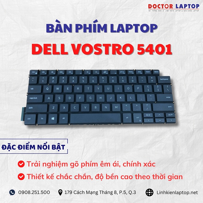 Cung cap thay ban phim laptop Dell Vostro 5401 chinh hang gia tot nhat