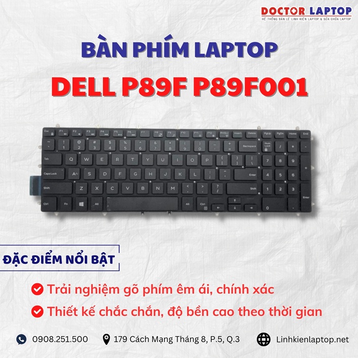 Cung cap thay ban phim laptop Dell P89F P89F001 chinh hang gia tot nhat