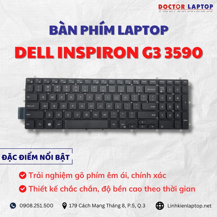Cung cap thay ban phim laptop Dell Inspiron G3 3590 chinh hang gia tot nhat