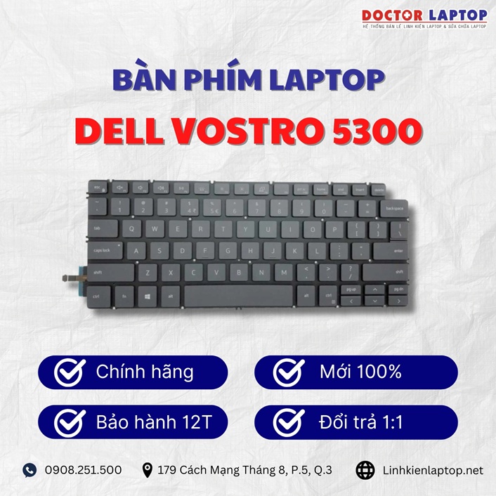 Gioi thieu ve ban phim laptop Dell Vostro 5300