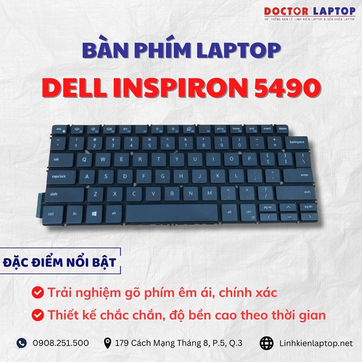 Cung cap thay ban phim laptop Dell Inspiron 5490 chinh hang gia tot nhat