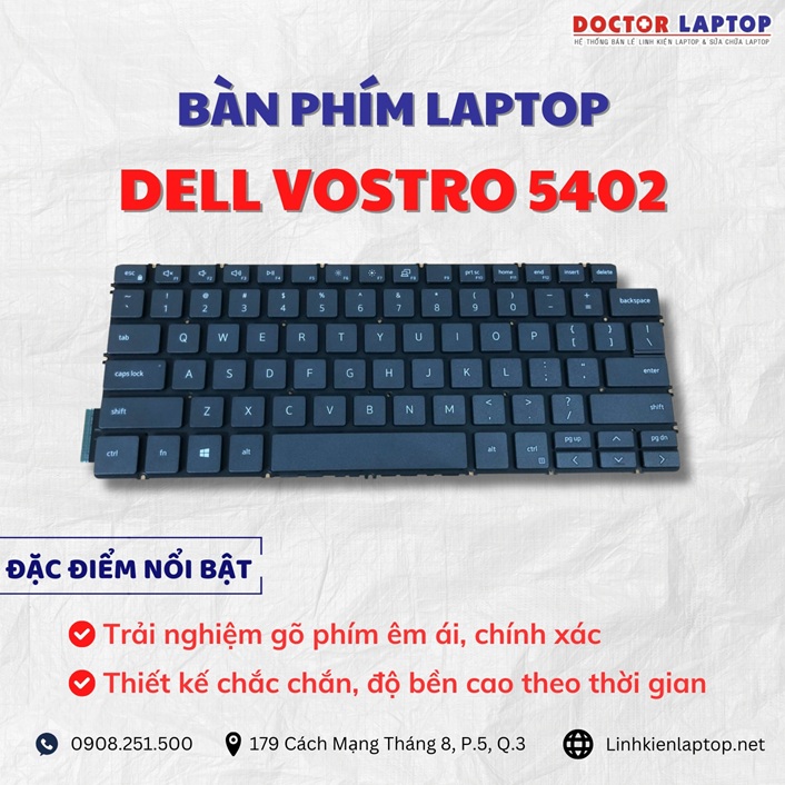 Cung cap thay ban phim laptop Dell Vostro 5402 chinh hang gia tot nhat