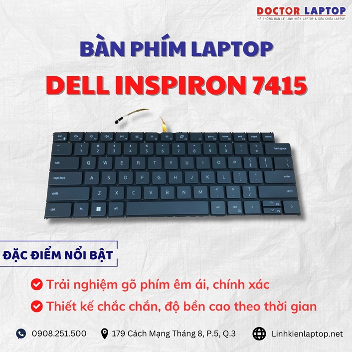 Cung cap thay ban phim laptop Dell Inspiron 7415 chinh hang gia tot nhat
