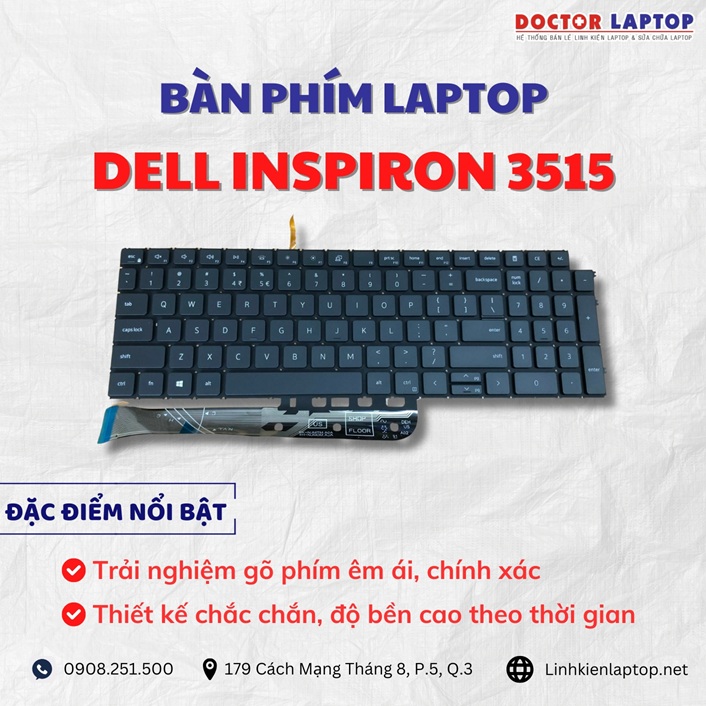 Cung cap thay ban phim laptop Dell Inspiron 3515 chinh hang gia tot nhat