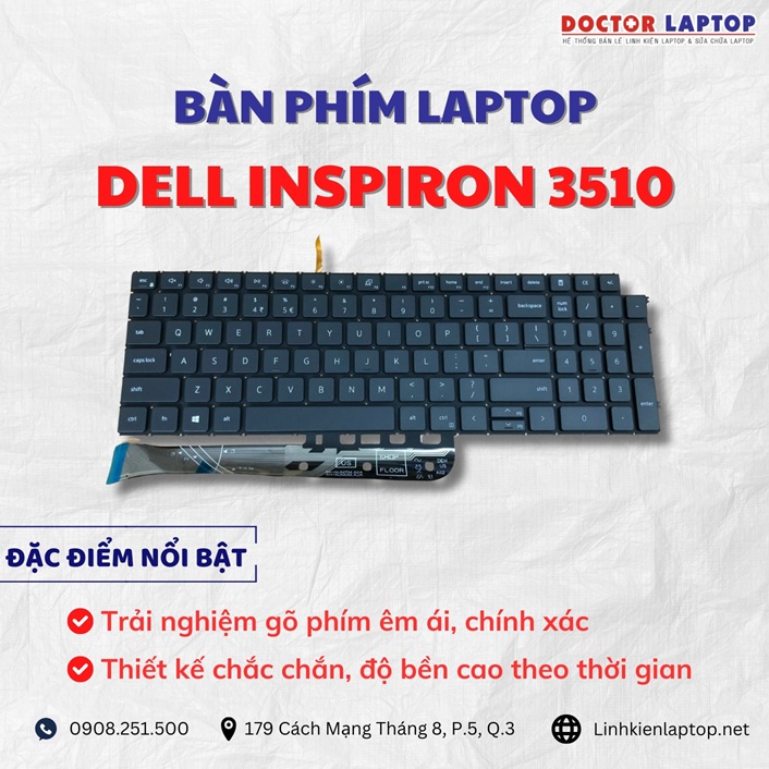 Cung cap thay ban phim laptop Dell Inspiron 3510 chinh hang gia tot nhat
