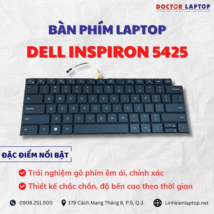 Cung cap thay ban phim laptop Dell Inspiron 5425 chinh hang gia tot nhat