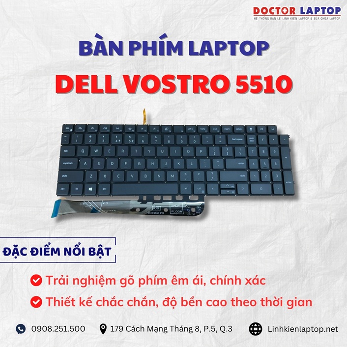 Cung cap thay ban phim laptop Dell Vostro 5510 chinh hang gia tot nhat
