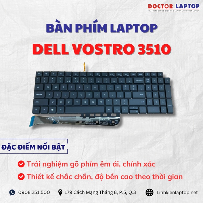 Cung cap thay ban phim laptop Dell Vostro 3510 chinh hang gia tot nhat