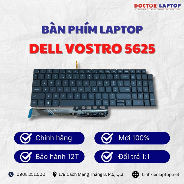 Gioi thieu ve ban phim laptop Dell Vostro 5625