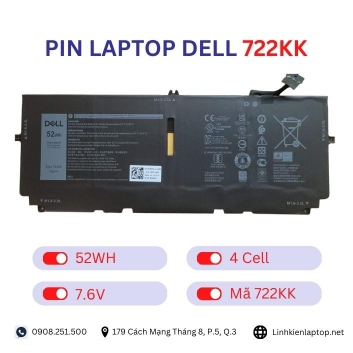 Pin Laptop Dell 722KK