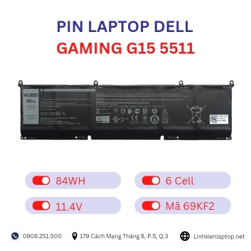 Pin Laptop Dell Gaming G15 5511