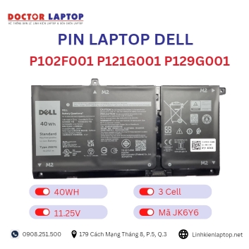 Pin Laptop Dell P102F001 P121G001 P129G001