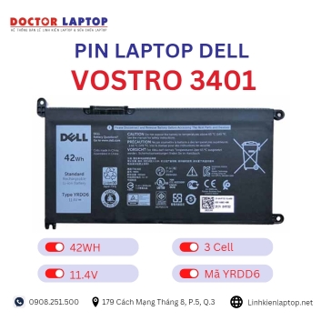 Pin Laptop Dell Vostro 3401