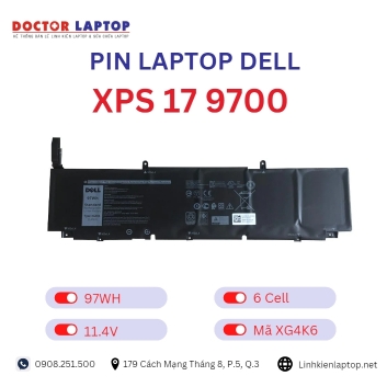 Pin Laptop Dell XPS 17 9700