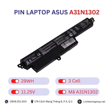 Pin Laptop Asus A31N1302