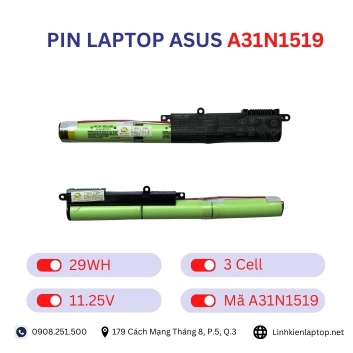 Pin Laptop Asus A31N1519