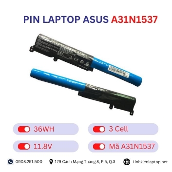 Pin laptop Asus A31N1537