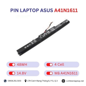 Pin laptop Asus A41N1611