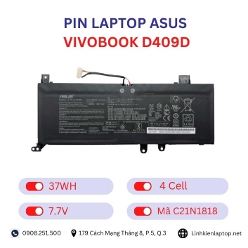 Pin Laptop Asus VivoBook D409D