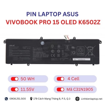 Pin Laptop Asus Vivobook Pro 15 OLED K6502Z