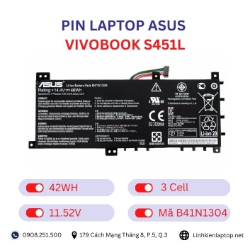 Pin Laptop Asus VivoBook S451L